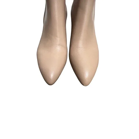 Kate Spade New York Alessia Leather Side Zip Ankle Bootie Size 8.5 Nude Beige - Picture 5 of 14